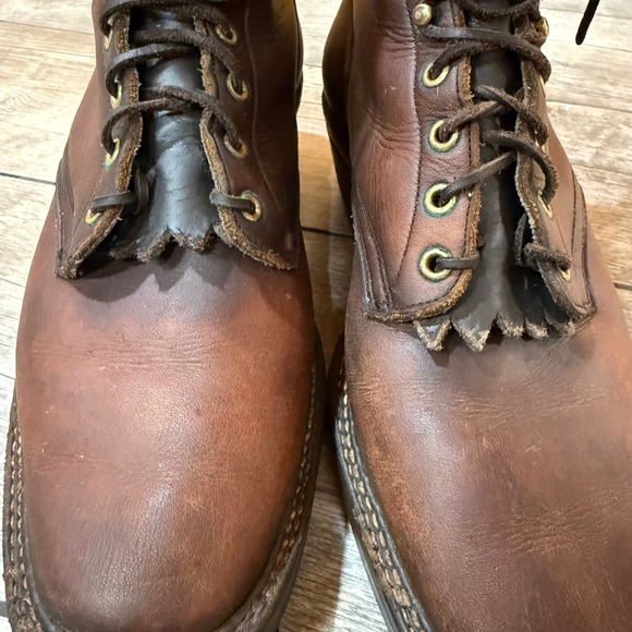Vintage Heritage Leather Packer Style Vibram Workwear Western Boots Men 12 B - Picture 4 of 16